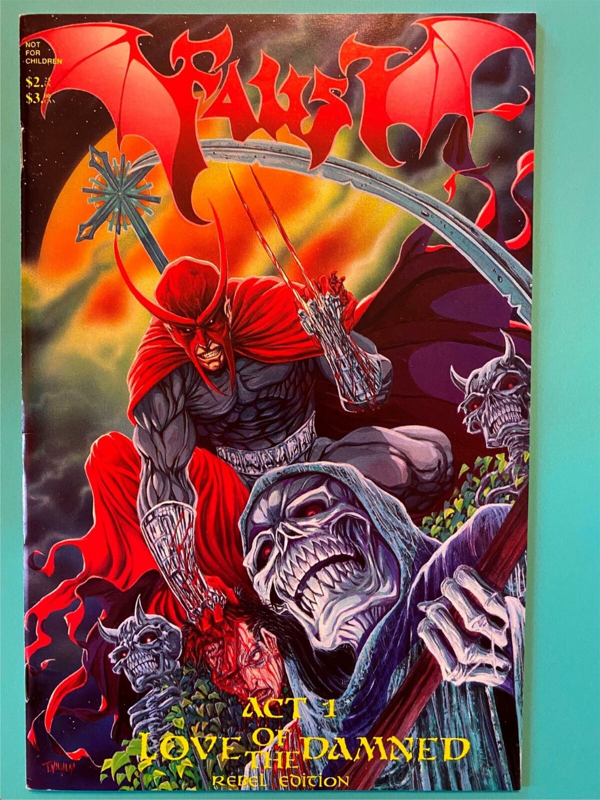Tim Vigil FAUST # 1 Comic 1990 Northstar Ed ~Bloody SEX  Satanic VIOLENCE NSFW