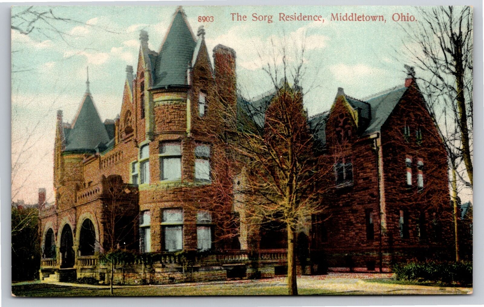 Middletown Ohio~Chewing Tobacco~Stone Paul Sorg Mansion on Main St~c1910
