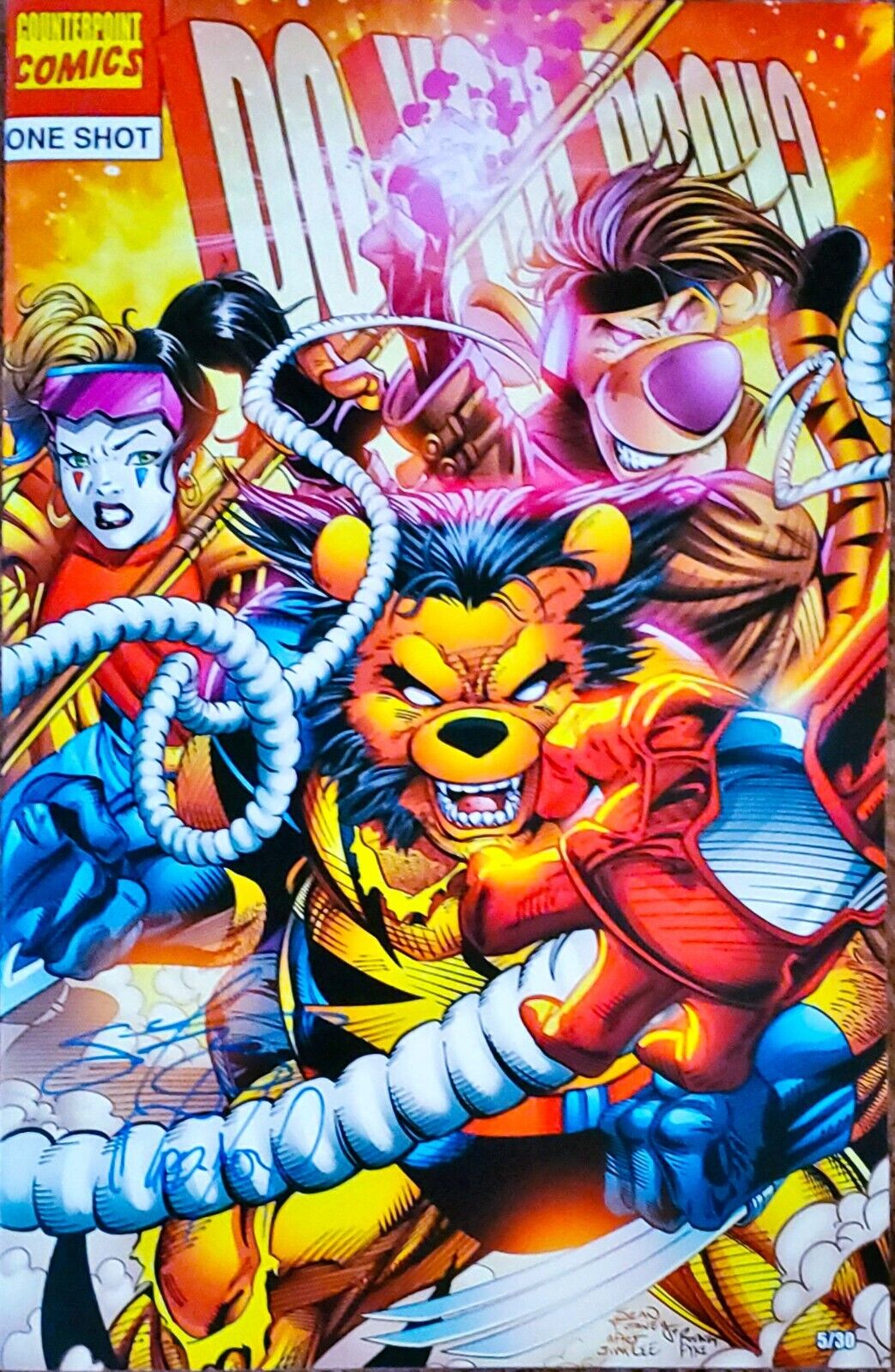 Do You Pooh? X-men 4 Omega Red Homage Trade 5/30 Dual Signed