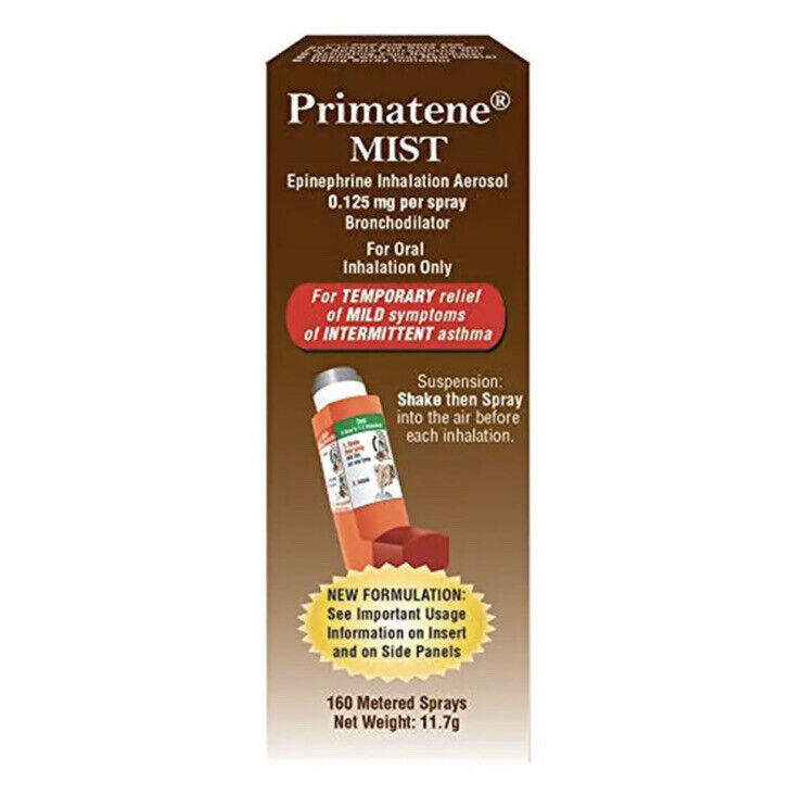 Primatene Mist Epinephrine Inhalation Aerosol - 160 Sprays 11.7g Asthama Relief.