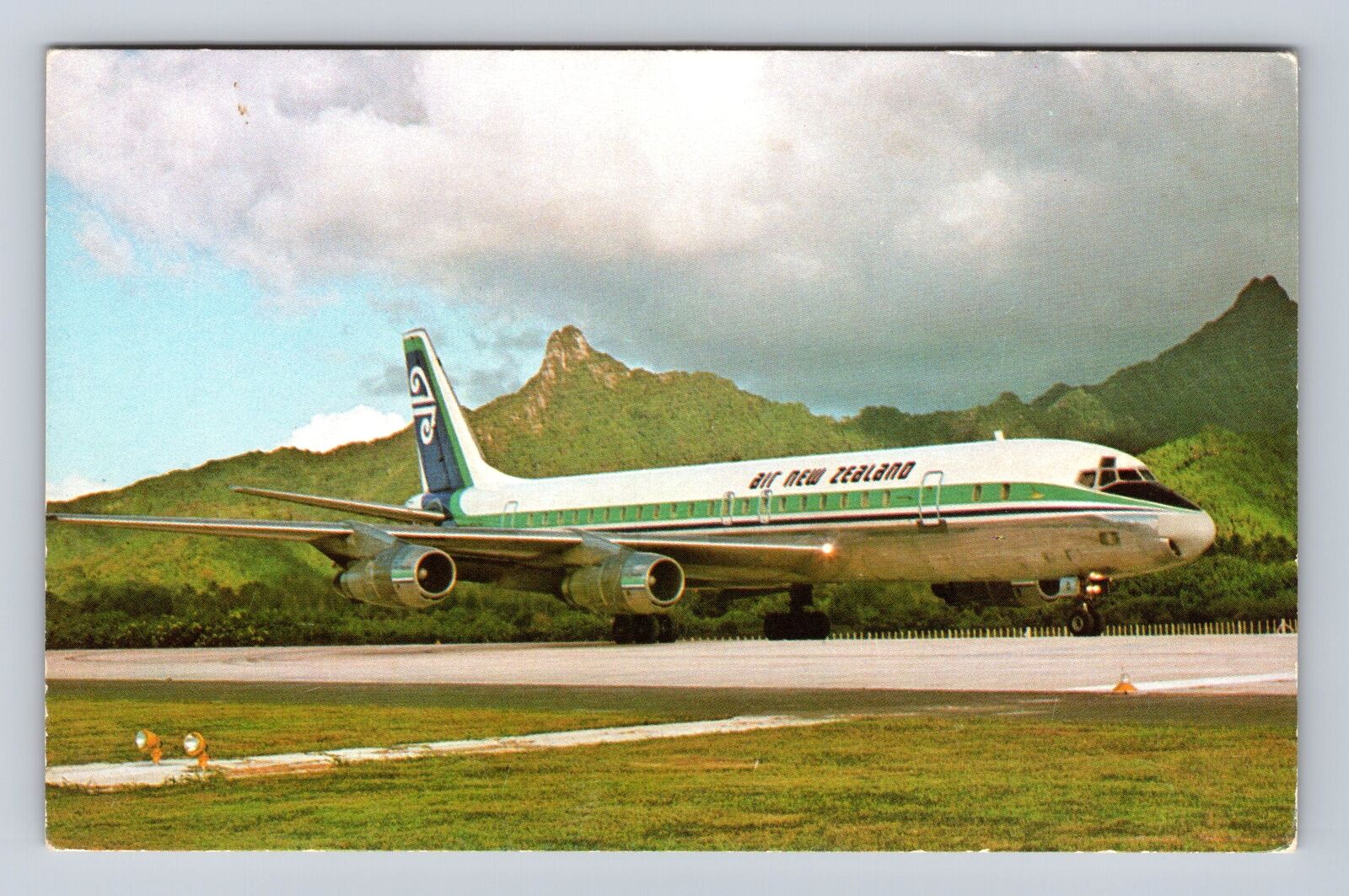 Air New Zealand\'s DC8, Airplane, Transportation, Antique Vintage Postcard