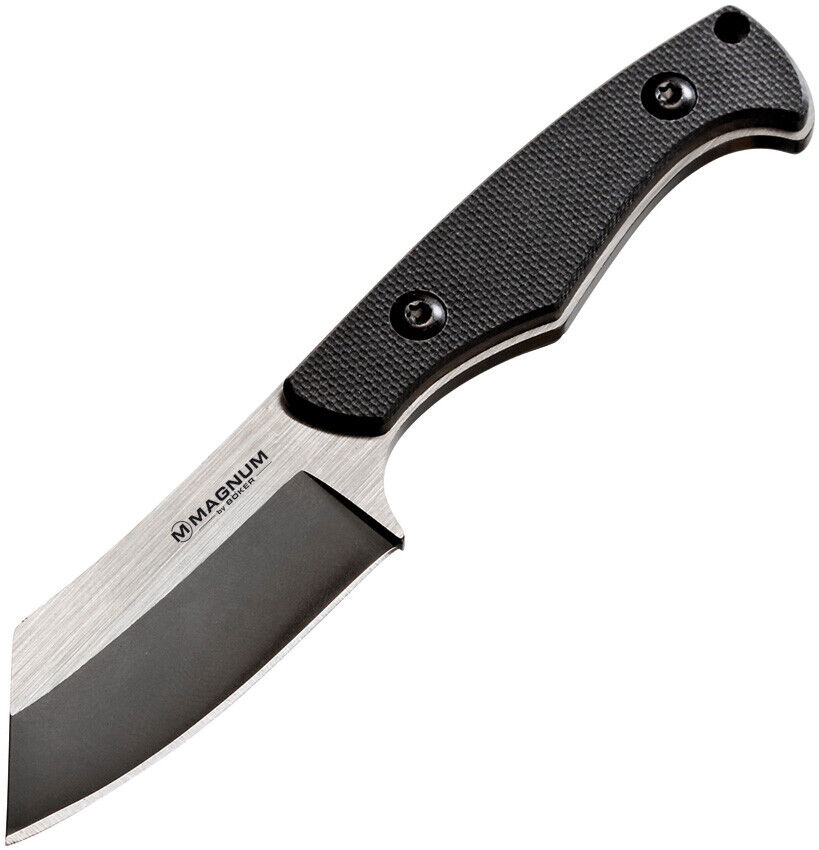 Boker Magnum Challenger Fixed Blade Knife Black G10 Handle w/ Sheath 02RY869