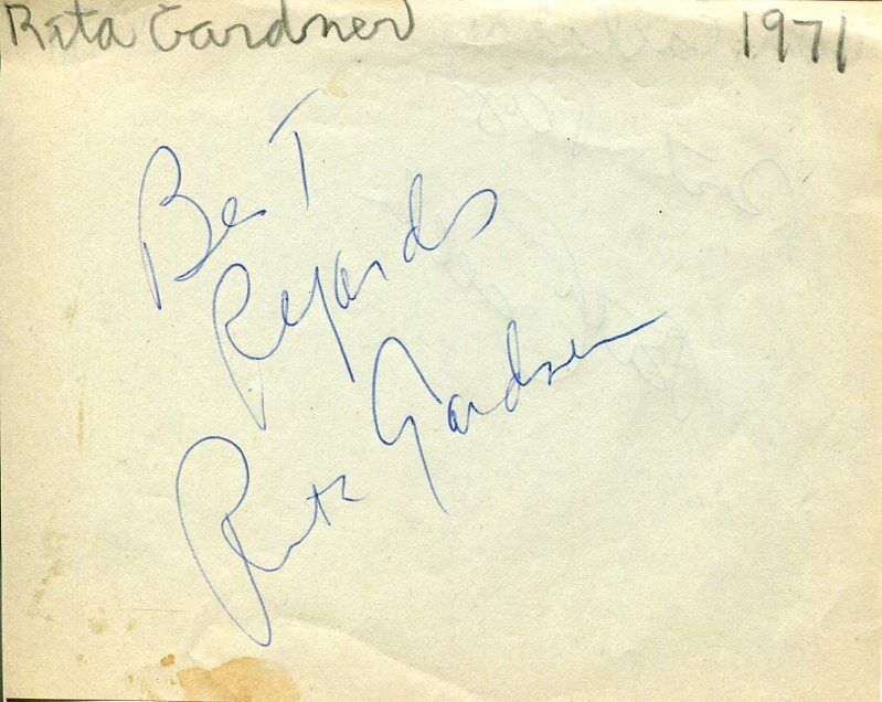 Rita Gardner & William Callahan Broadway Singer Dancer Actors Signed Autograph