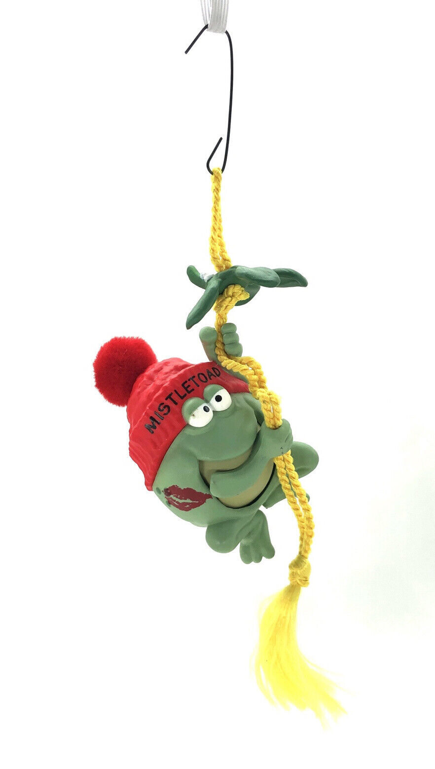 Hallmark Mistletoad Ornament Christmas Pizzazz Noise and Grins 1987