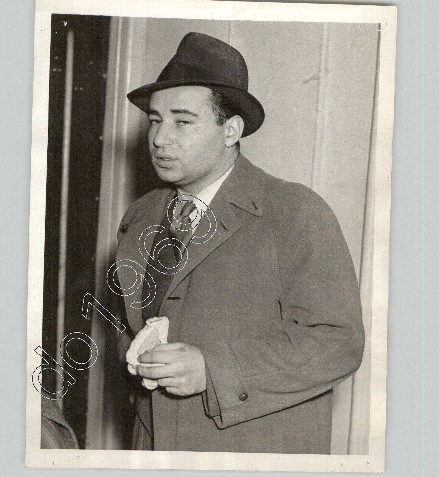 POLICE SHOT Of MURDER Suspect ROBERT EXTON Brawl Boxer 1937 Press Photo