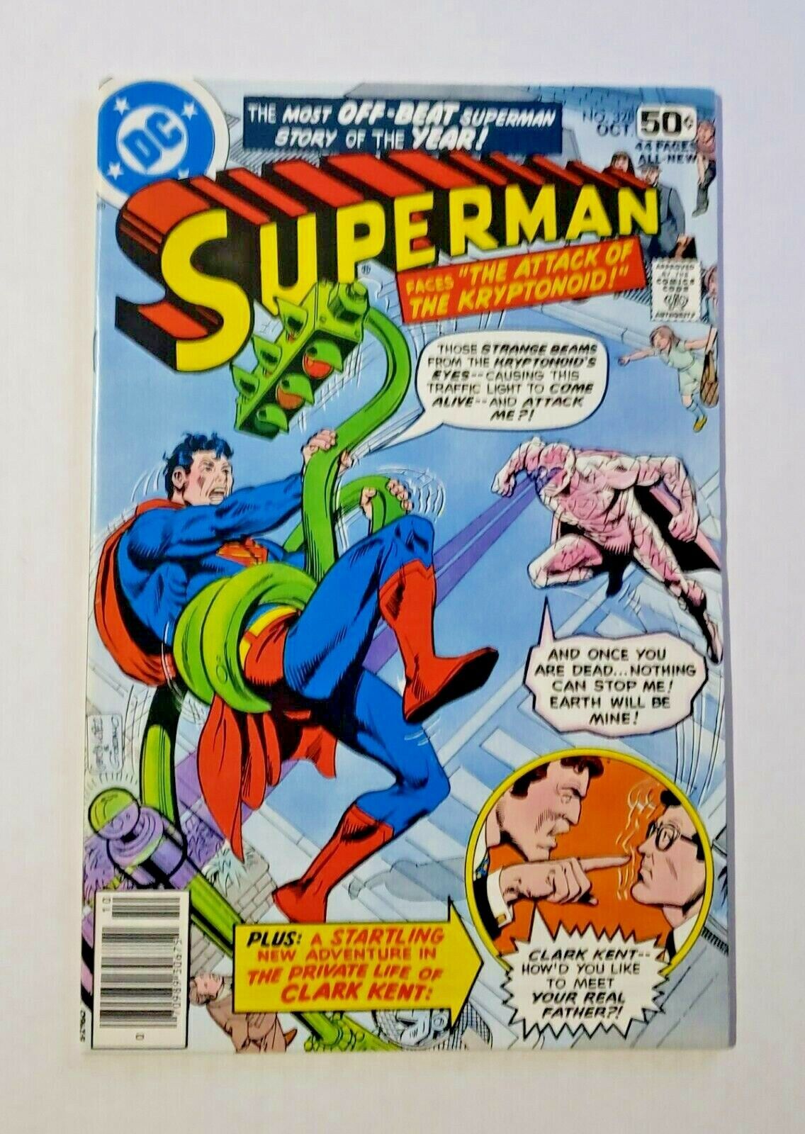 DC COMICS SUPERMAN #328 OCT 1978 NM+ WH PAGES ATTACK OF THE KRYTONOID BRONZE AGE