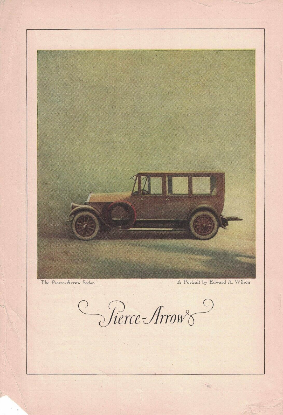 1921 Pierce Arrow Sedan Original ad from Scribner\'s - Very Rare