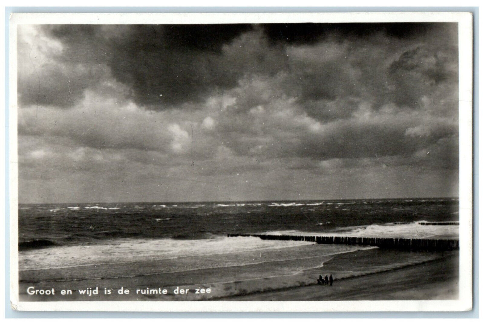 1947 Great And Wide is the Space of Sea Texel Netherlands RPPC Photo Postcard