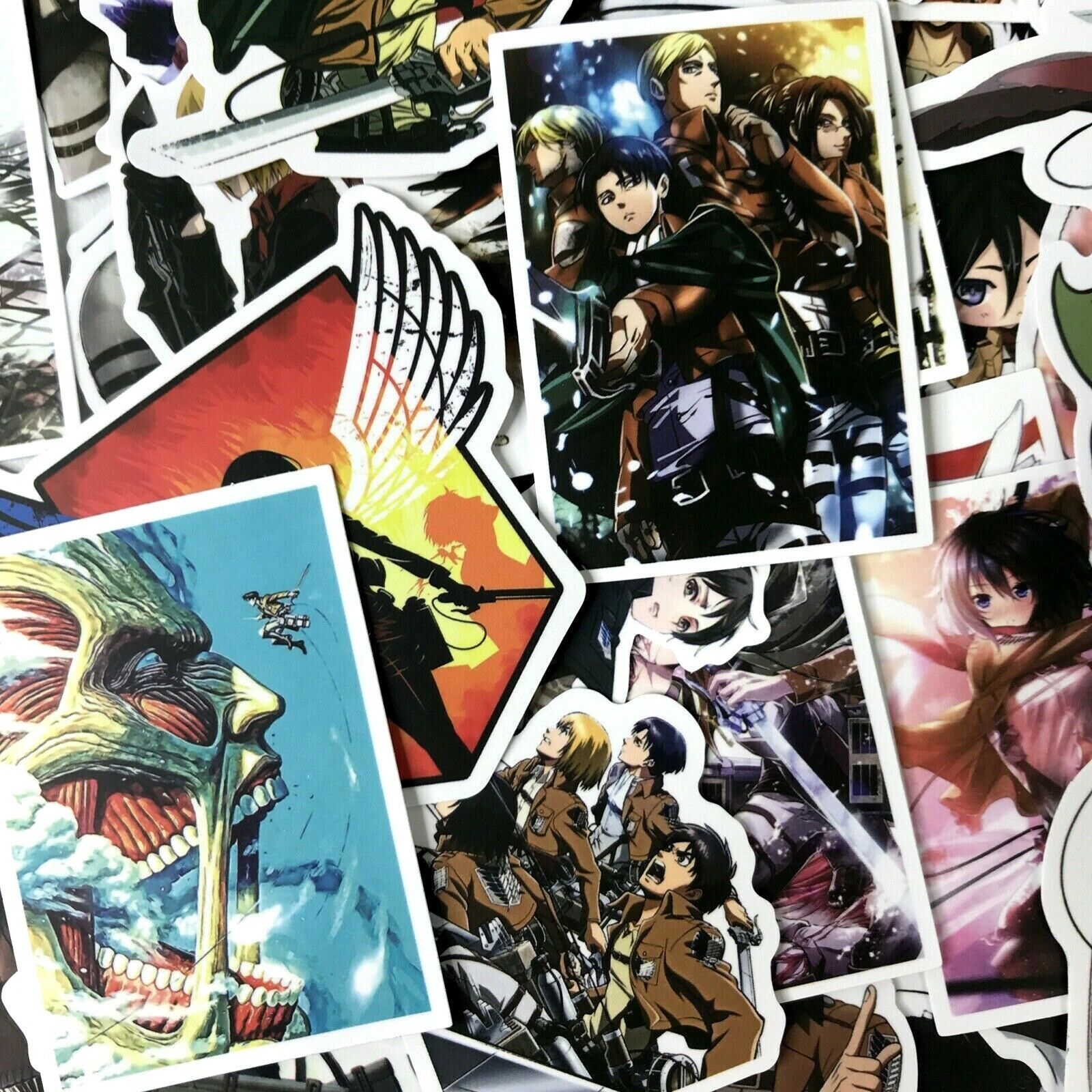 50pc Random Attack on Titan Phone Laptop XBOX PC PS Decal Anime Sticker Pack