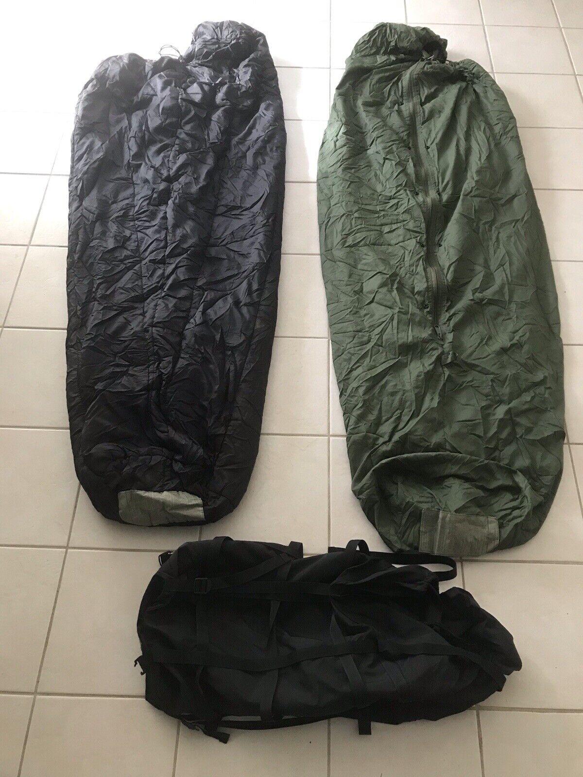 US Military 3 Piece Modular Sleeping Bag Sleep System. I have multiple available