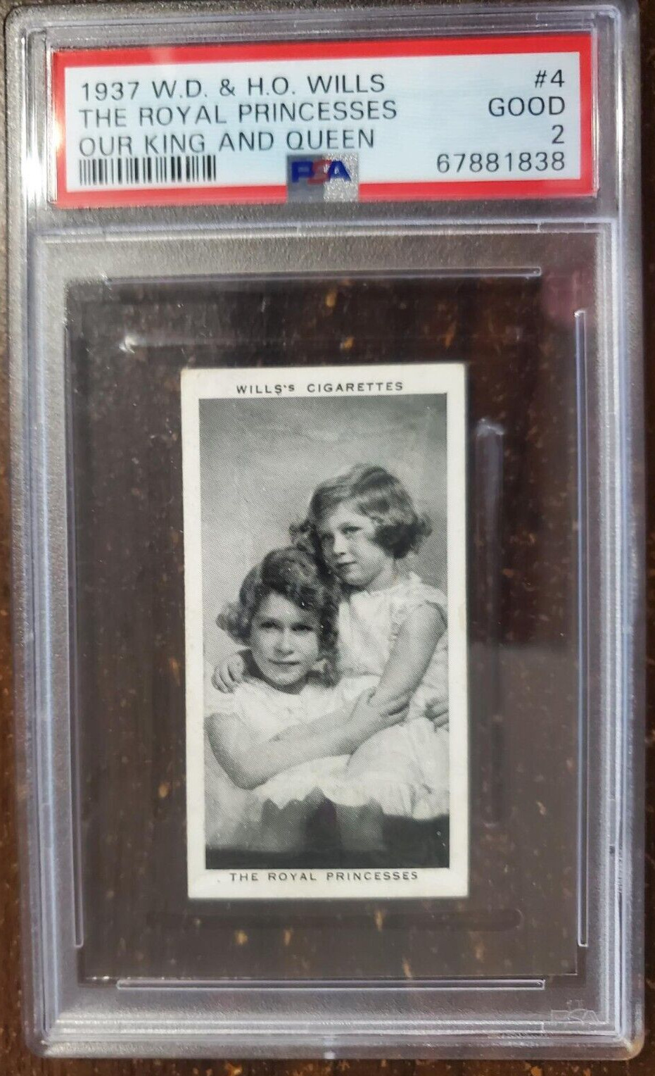 1937 H.D. & H.O. Wills - The Royal Princesses - Our King and Queen #4 - PSA 2...