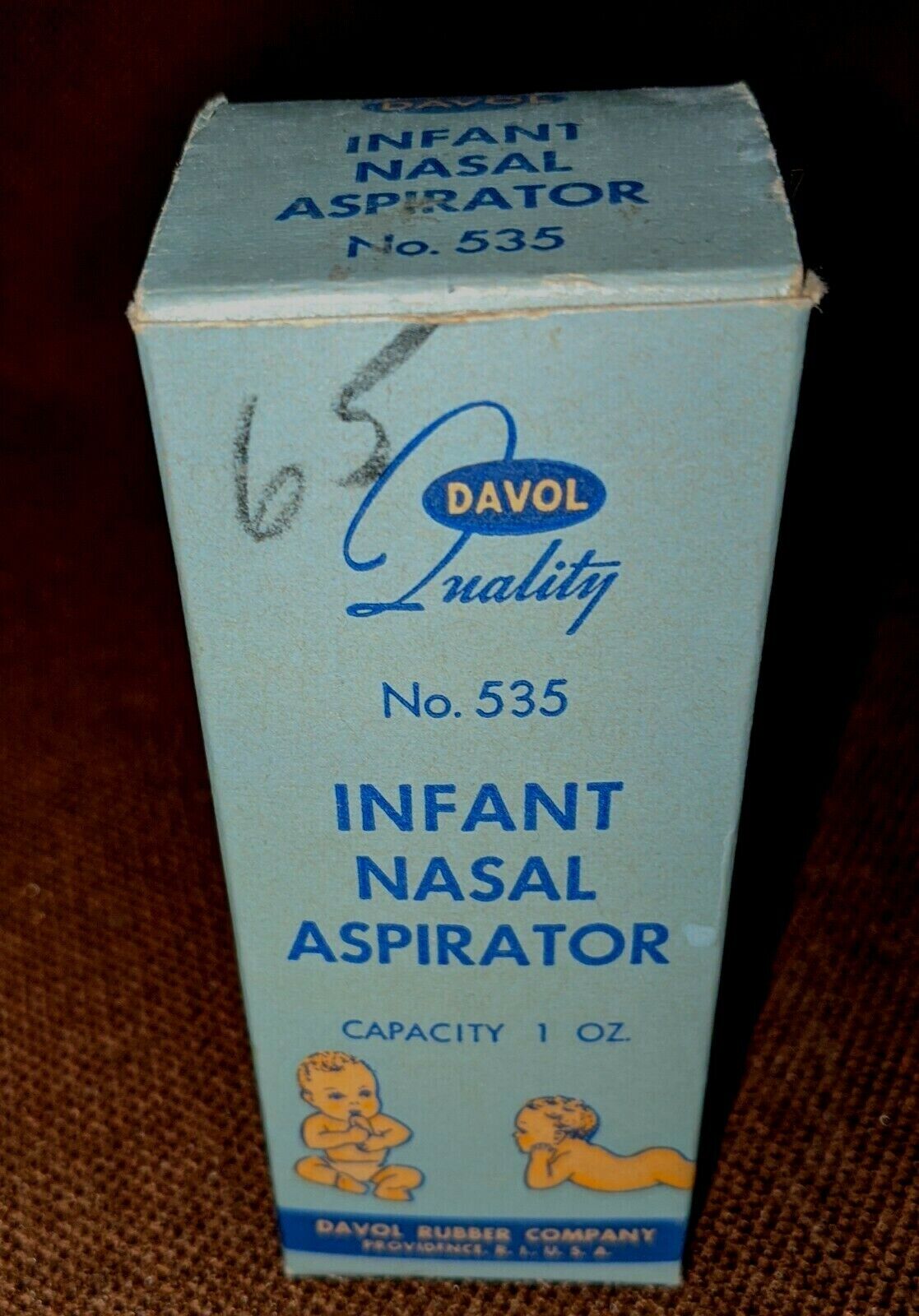 Vintage Infant Nasal Aspirator 1 oz In Original Box