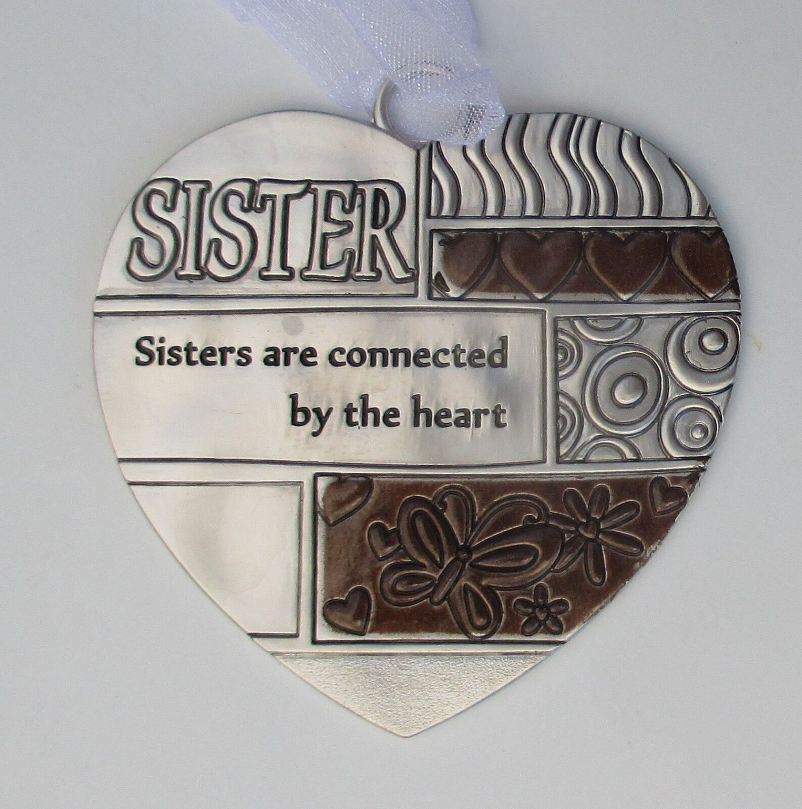 2CCD Sister sisters are connected by the heart LOVE HEART ORNAMENT Ganz