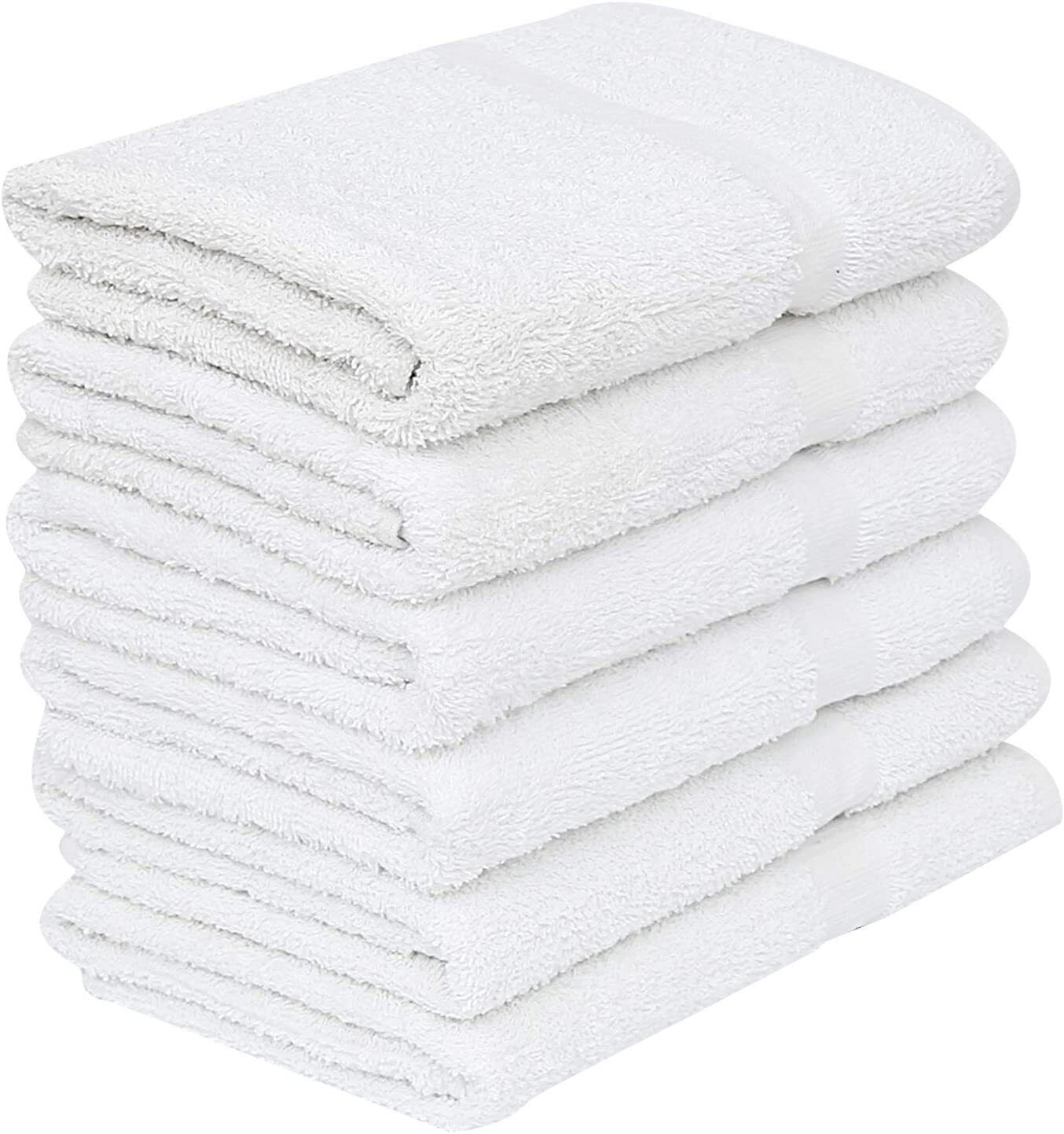 White Bath Towels Economy Pack of 6,12,60,48,120 Cotton Blend  24x48 Towel set