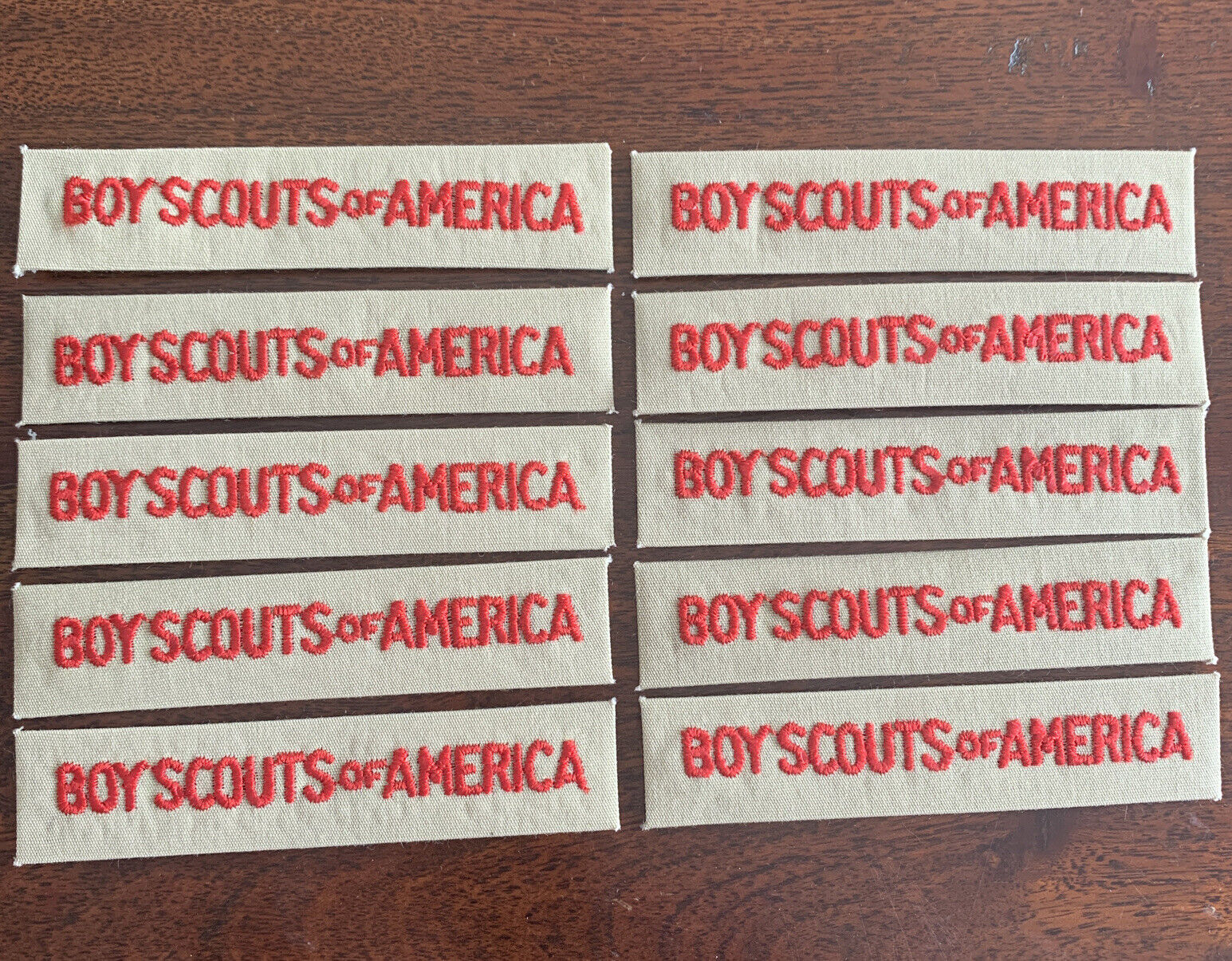 BOY SCOUTS OF AMERICA STRIP PATCHES LOT OF 10  
