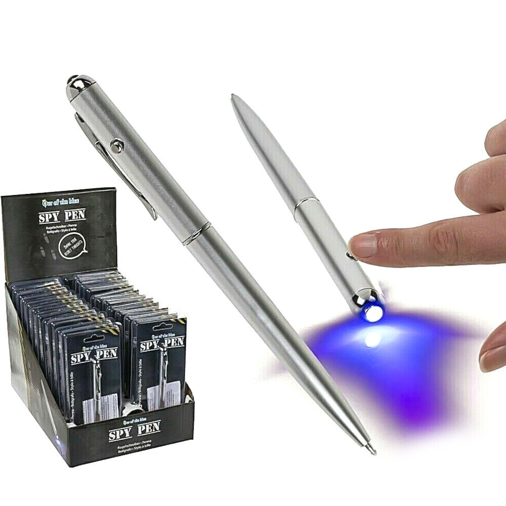 Secret Pen With Invisible Ink & UV Light Magic Secret Message Kids Boys Girl New