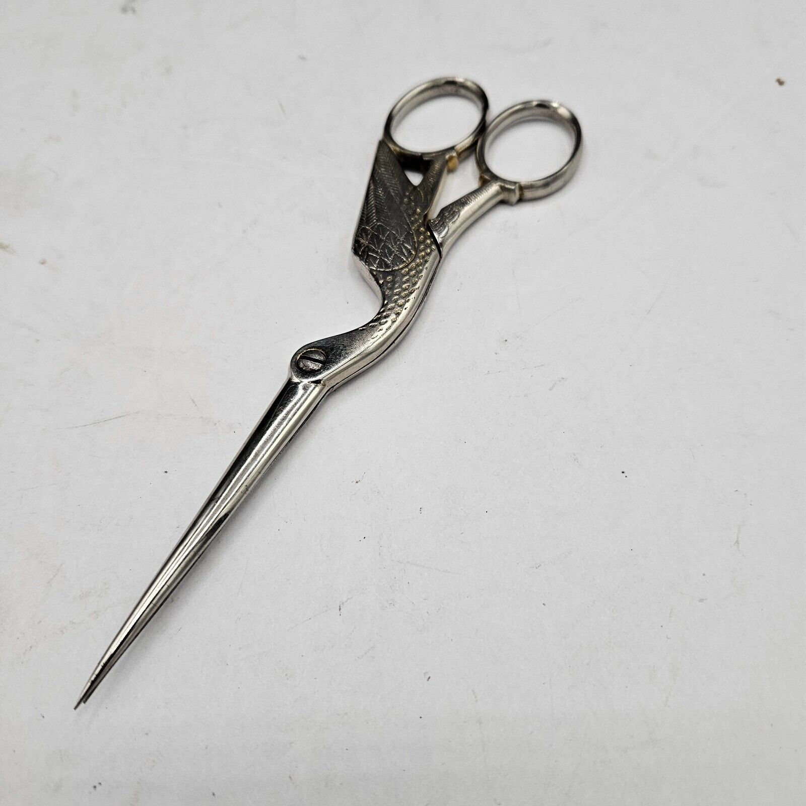 Vintage Bird Crane Scissors- Sewing Scissors-Waldmin & Saam-Solingen Germany