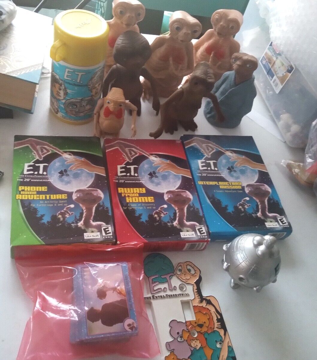 Massive E.T The Extra Terrestrial Collection Bubble Bath Thermos Figures 1982 PC