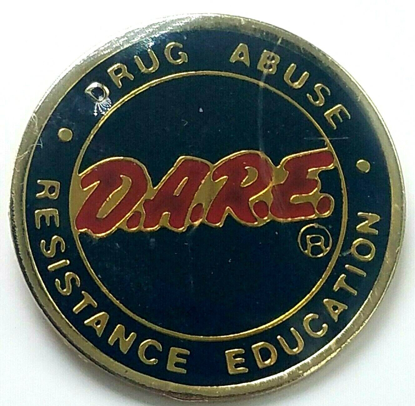 Vtg D.A.R.E. DARE Drug Abuse Drug Abuse Resistance Education Metal Lapel Pin