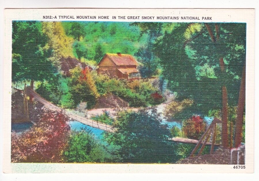 Postcard: Typical Mountain Home in Smoky Mountain National Park