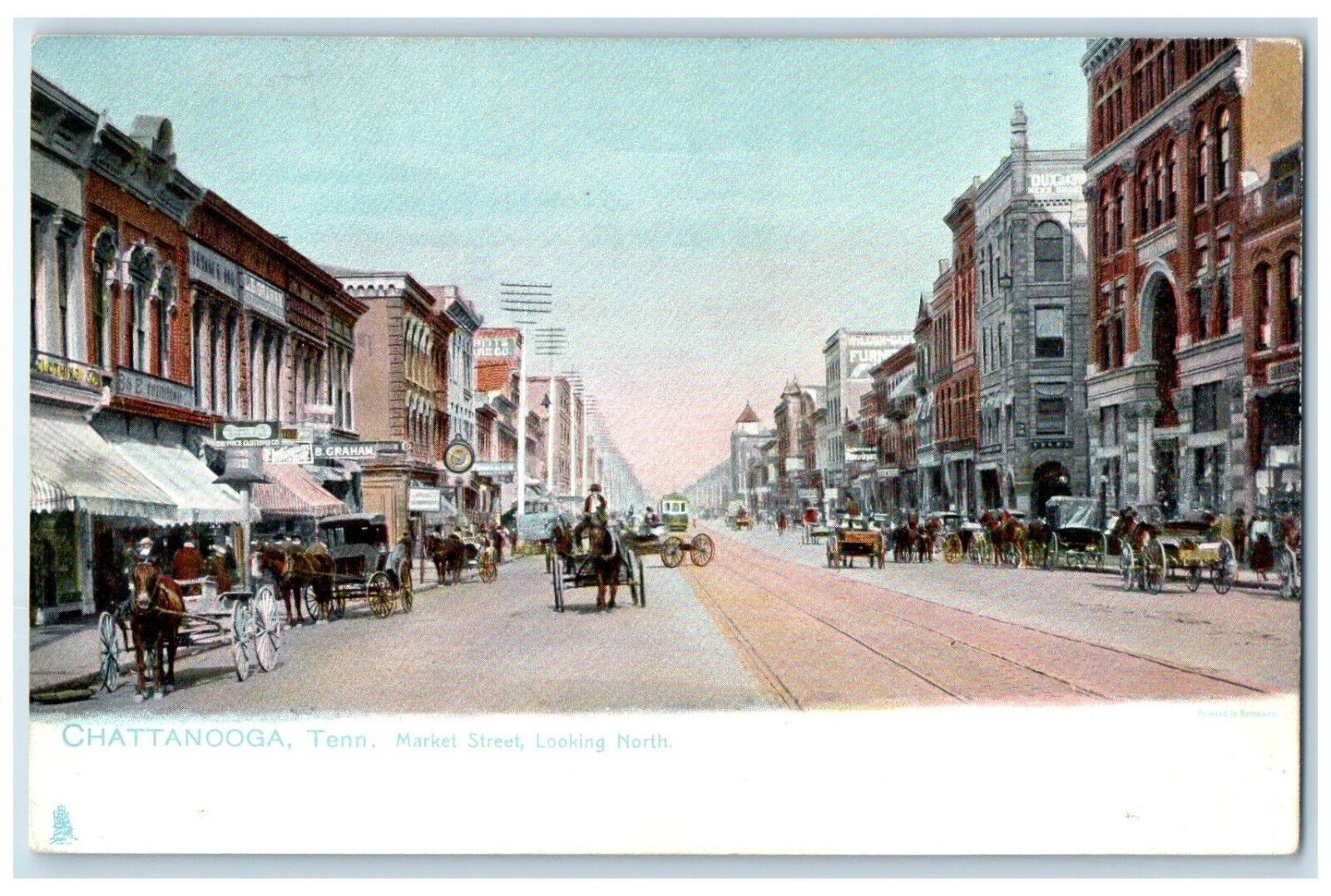 1905 Market Street Looking South Chattanooga Tennessee Raphael Tuck Son Postcard