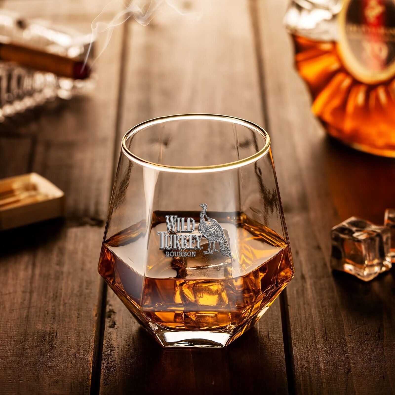 WILD TURKEY Collectible Whiskey Glass 8 Oz