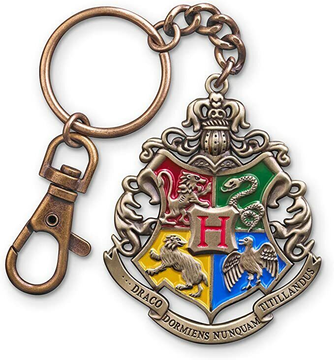 Wizarding World of Harry Potter Hogwarts Crest Metal Key Chain, Noble Collection