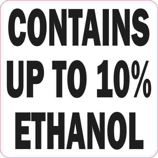 4in x 4in Contains Up To 10% Ethanol Magnet Car Truck Vehicle Magnetic Sign