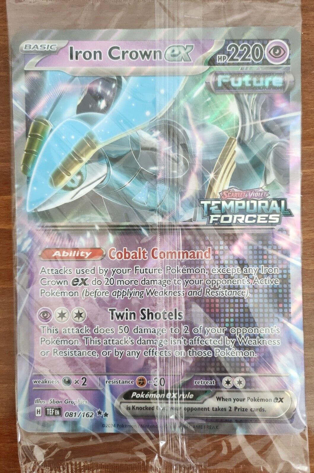 JUMBO Iron Crown ex 081/162 Temporal Forces Exclusive Promo Pokemon Card * New 