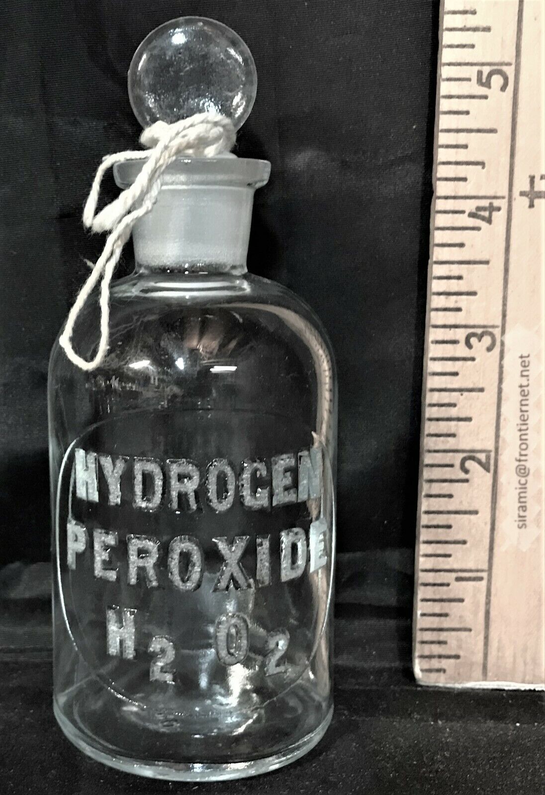 HYDROGEN PEROXIDE c.1950 125mL lab apothecary reagent scientific drug school aid