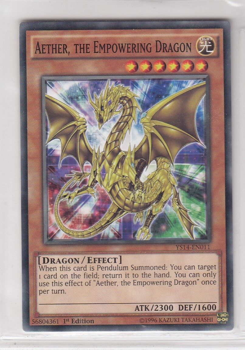 Yu-Gi-Oh Aether the Dragon Booster YS14-EN011 Common English