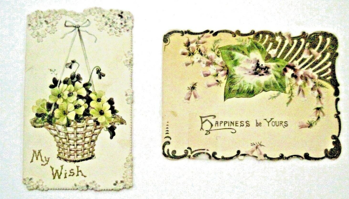 Two Vintage Greeting Cards - One Christmas, The Other \