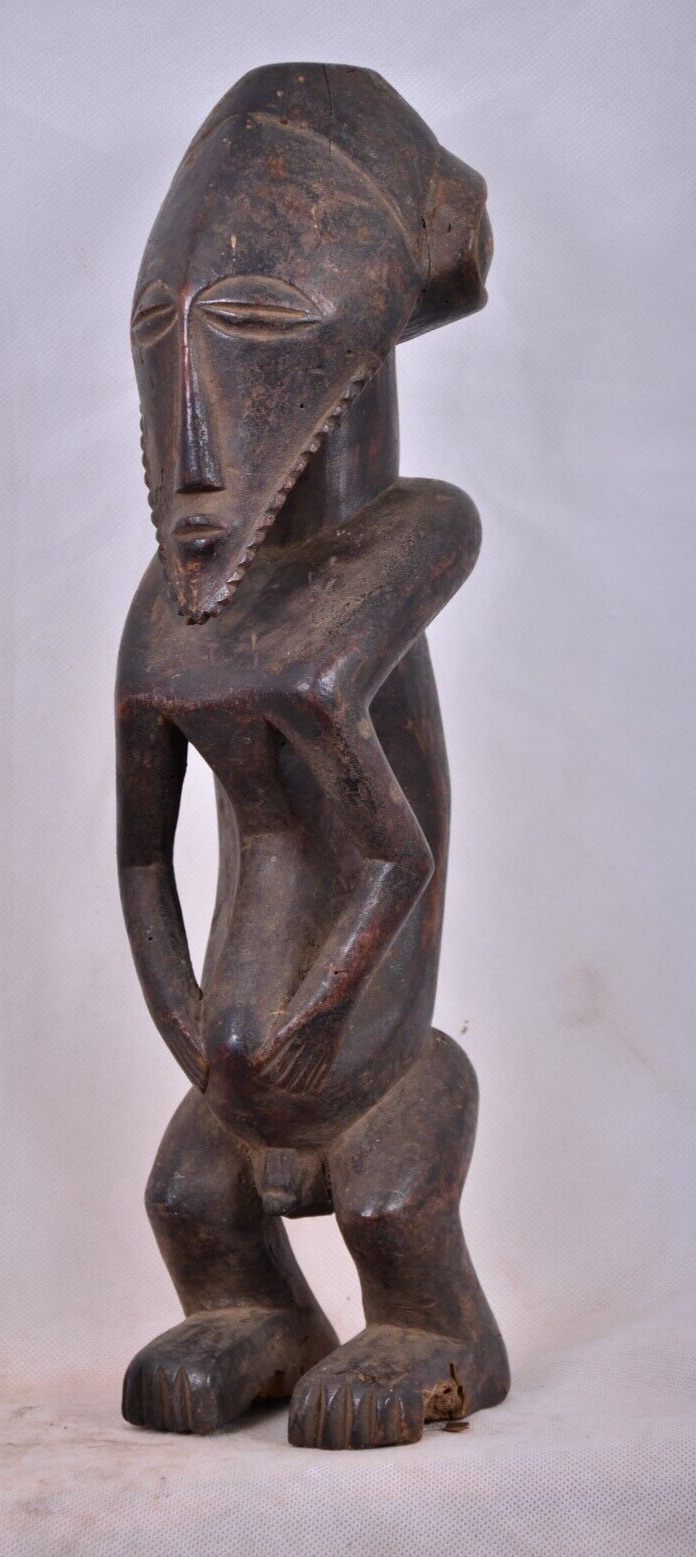 African Tribal Art,Bembe Standing Female Figure from DRC Congo