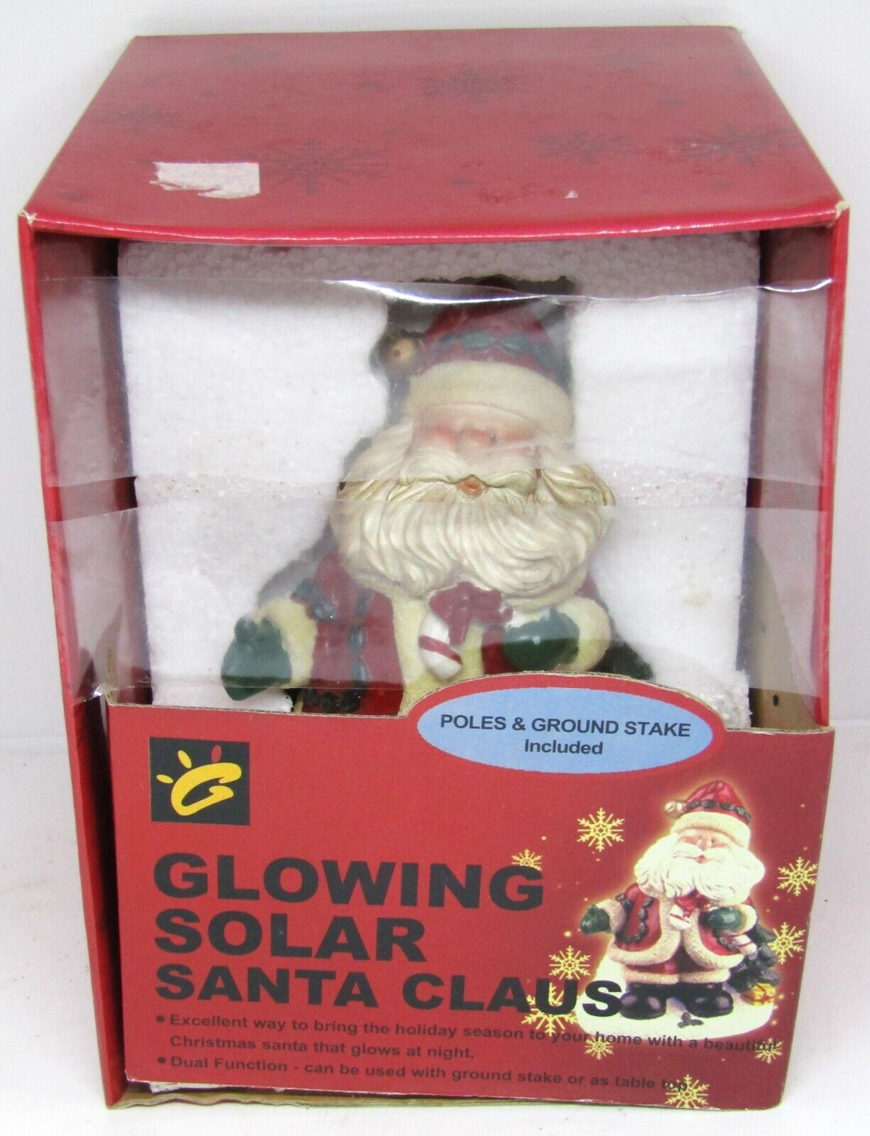 Glowing Solar Dancing Santa Claus w/Poles & Ground Stake