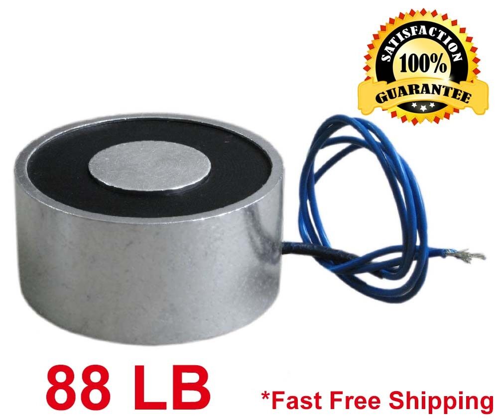 88 LB (40kg) Electric Lifting Magnet Electromagnet Solenoid Lift Holding 50mm