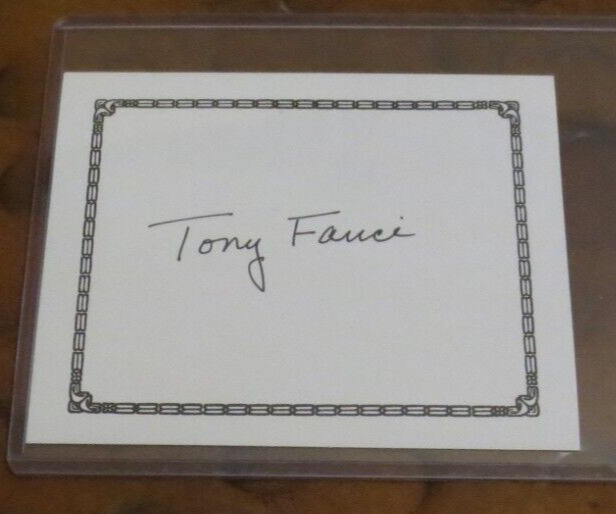 Dr Anthony Fauci signed autographed bookplate COVID-19 Ebola HIV/AIDS