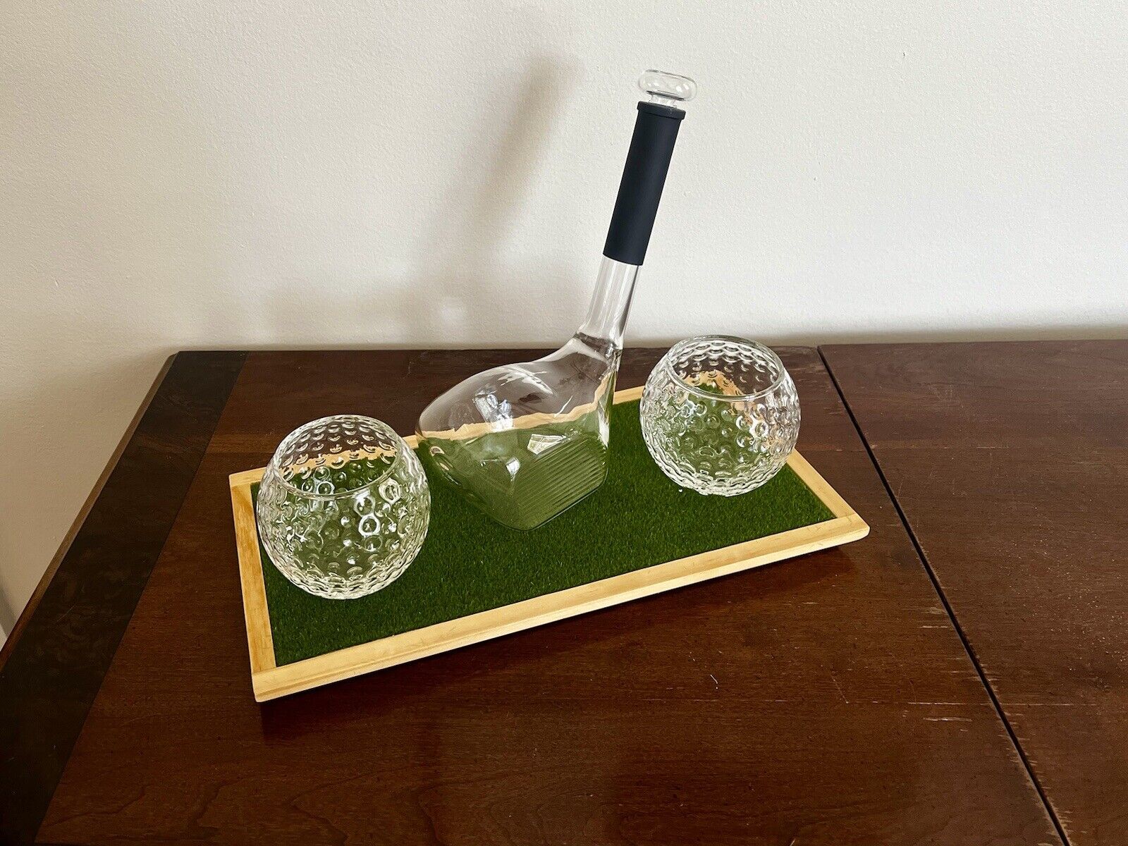 Godinger Liquor Golf Decanter Glass Set 