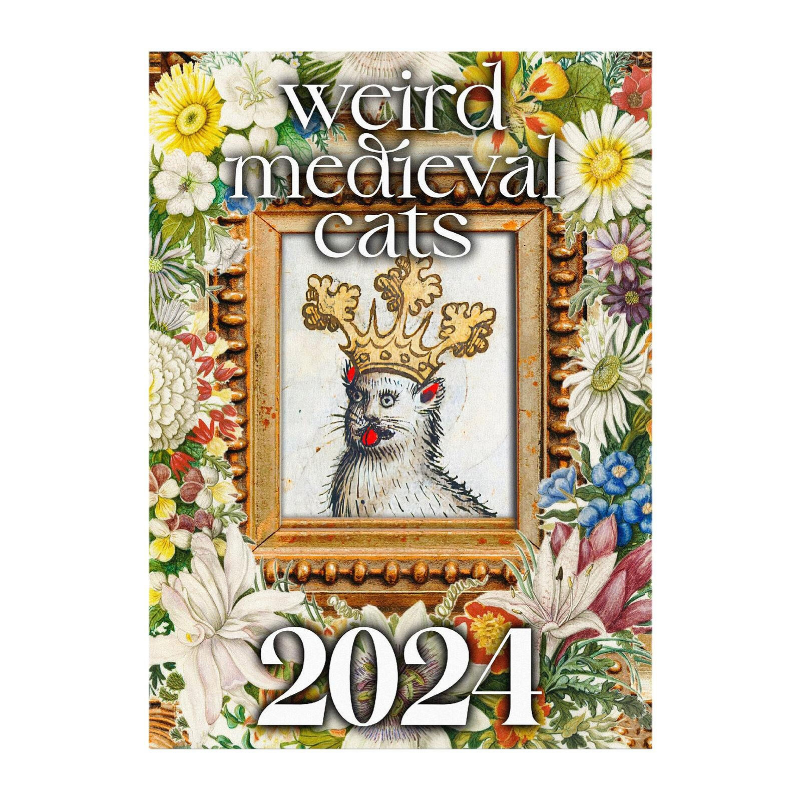 2024 Medieval Cat Calendar Creative Desk Calendar With 12-Month 