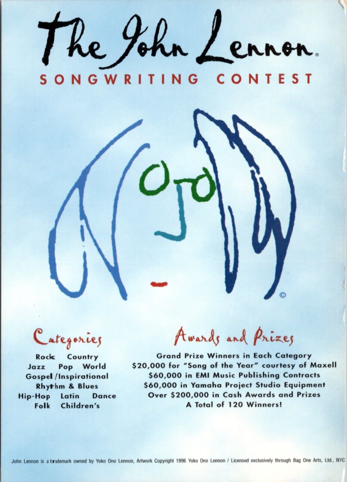 Postcard The John Lennon Songwriting Contest