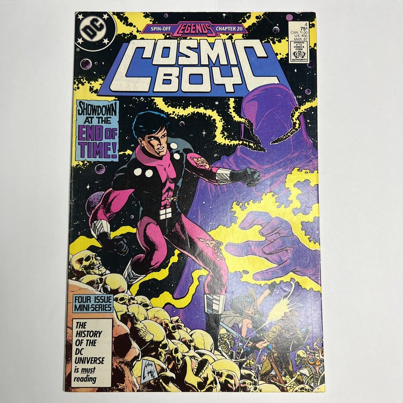 Cosmic Boy #4 • Steve Lightle Cover (DC 1986) 1st Solo Title Legends Spin-Off