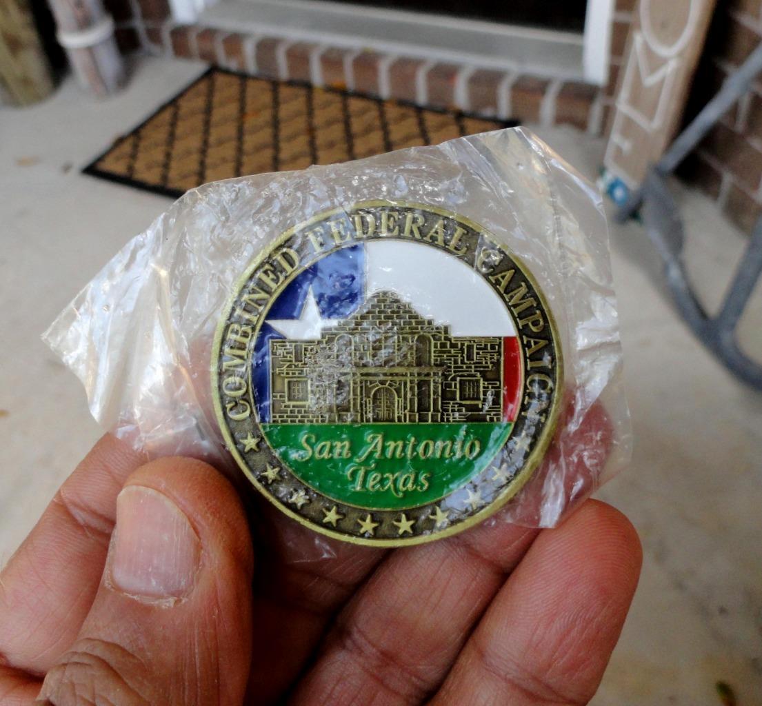 sealed COMBINED FEDERAL CAMPAIGN CFC San Antonio, Texas tex CHALLENGE COIN