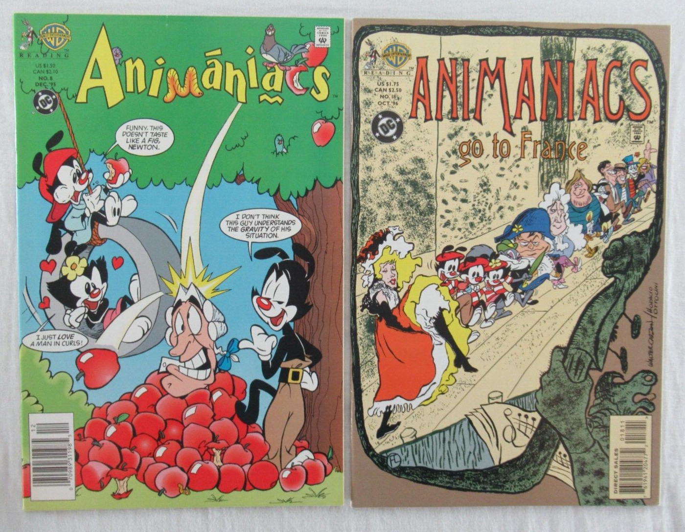 Animaniacs #8 & 18 Mixed Lot of 2 Comics DC 1995 Warner Brothers Cartoon