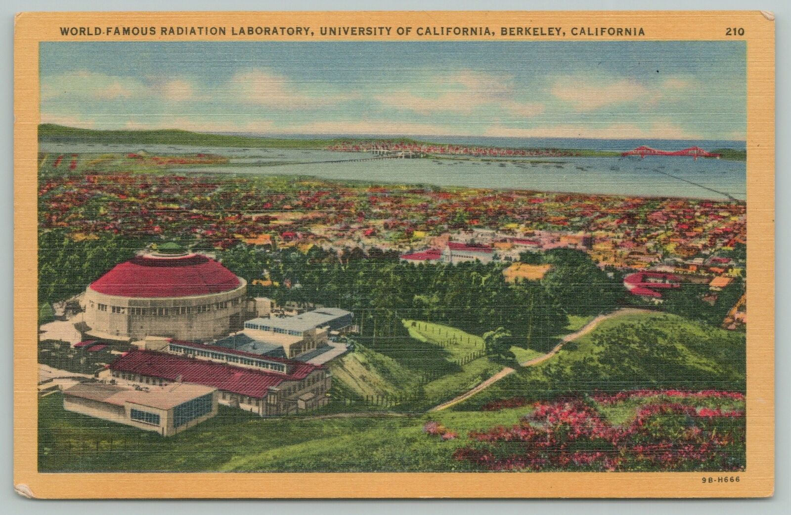 University Of California~World Famous Radiation Laboratory~1940s Linen Postcard