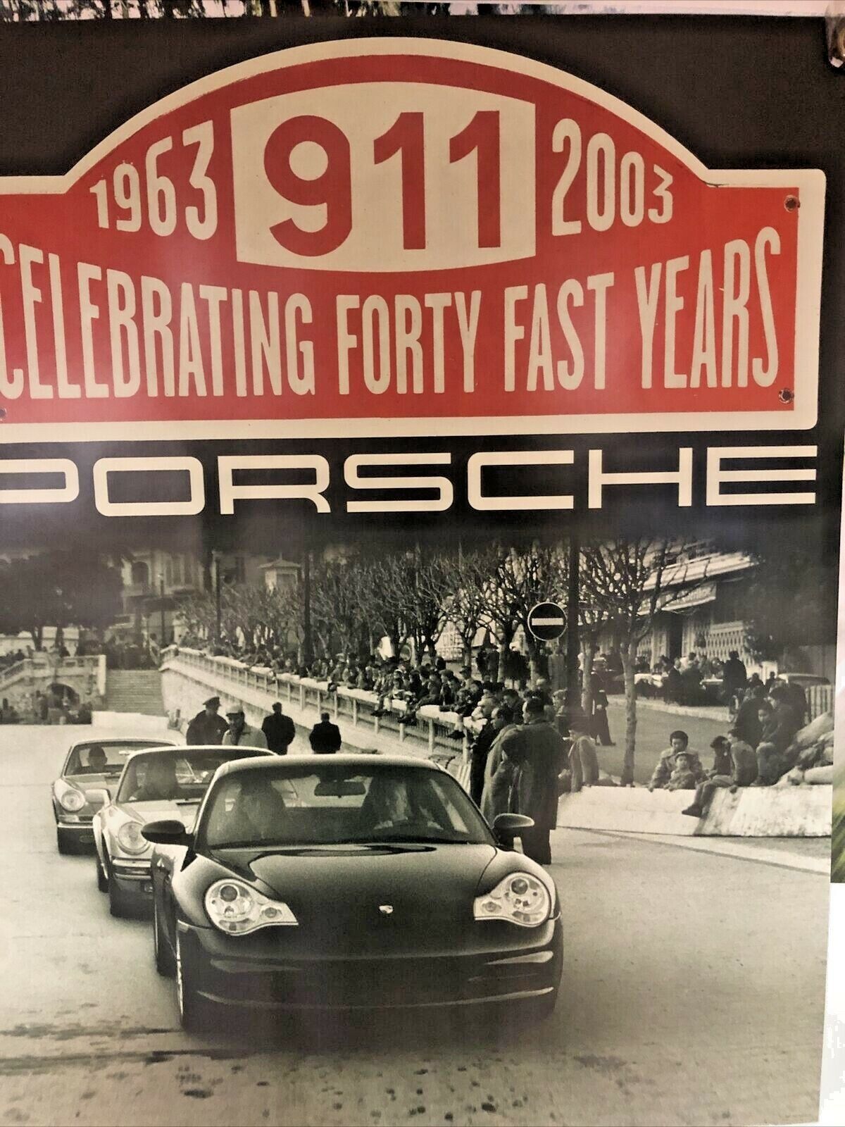 AWESOME FACTORY Original Porsche Poster 1963- 2003 911Celebrating 40 Fast Years