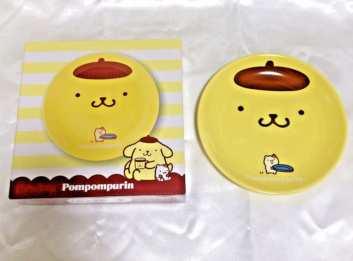 Sanrio Pompompurin Ceramic Dish Plates Ichiban atari Kuji Japan Limited  2 sets