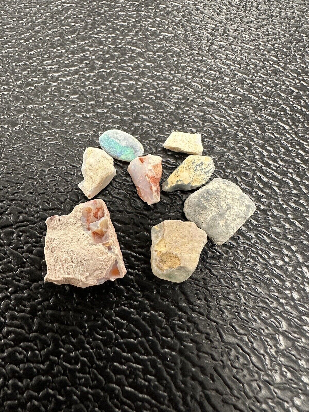 Lot Of Black Opals - Weight 6.5 Grams (8 Pieces) #BO4