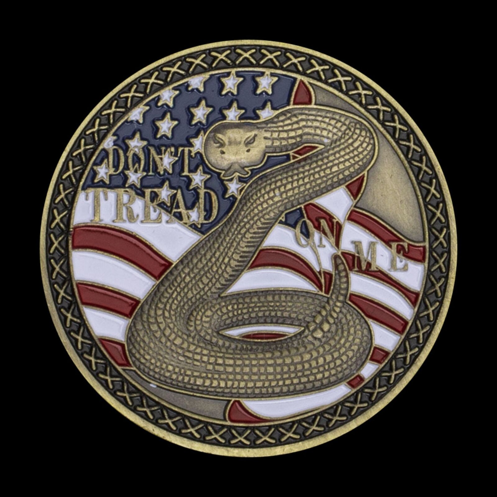 Don't Tread on Me 2nd Amendment Challenge Coin