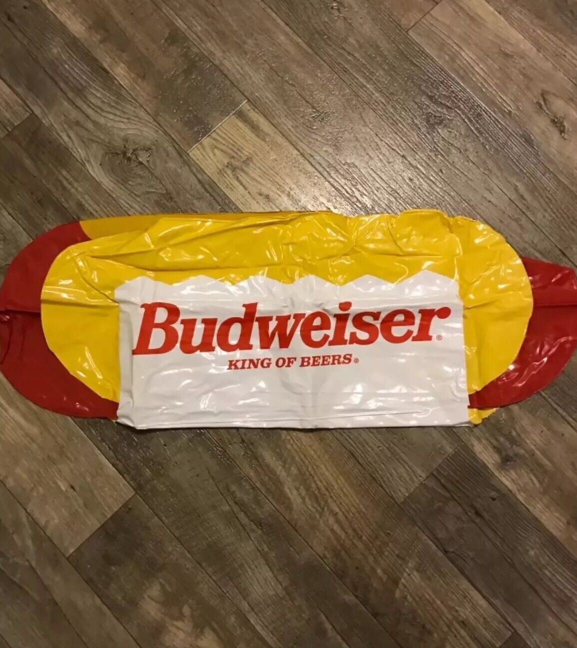 Vintage Anheuser-Busch Budweiser Beer Inflatable Hot Dog