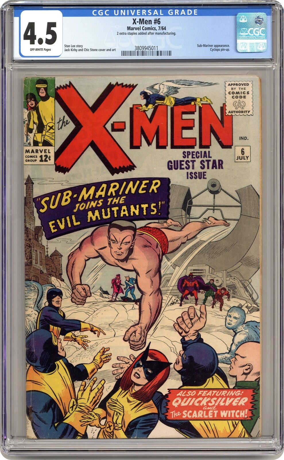 Uncanny X-Men #6 CGC 4.5 1964 3809945011