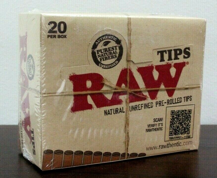 RAW PRE-ROLLED TIPS Natural Unrefined Filters~Full Box~420 Count~Sealed